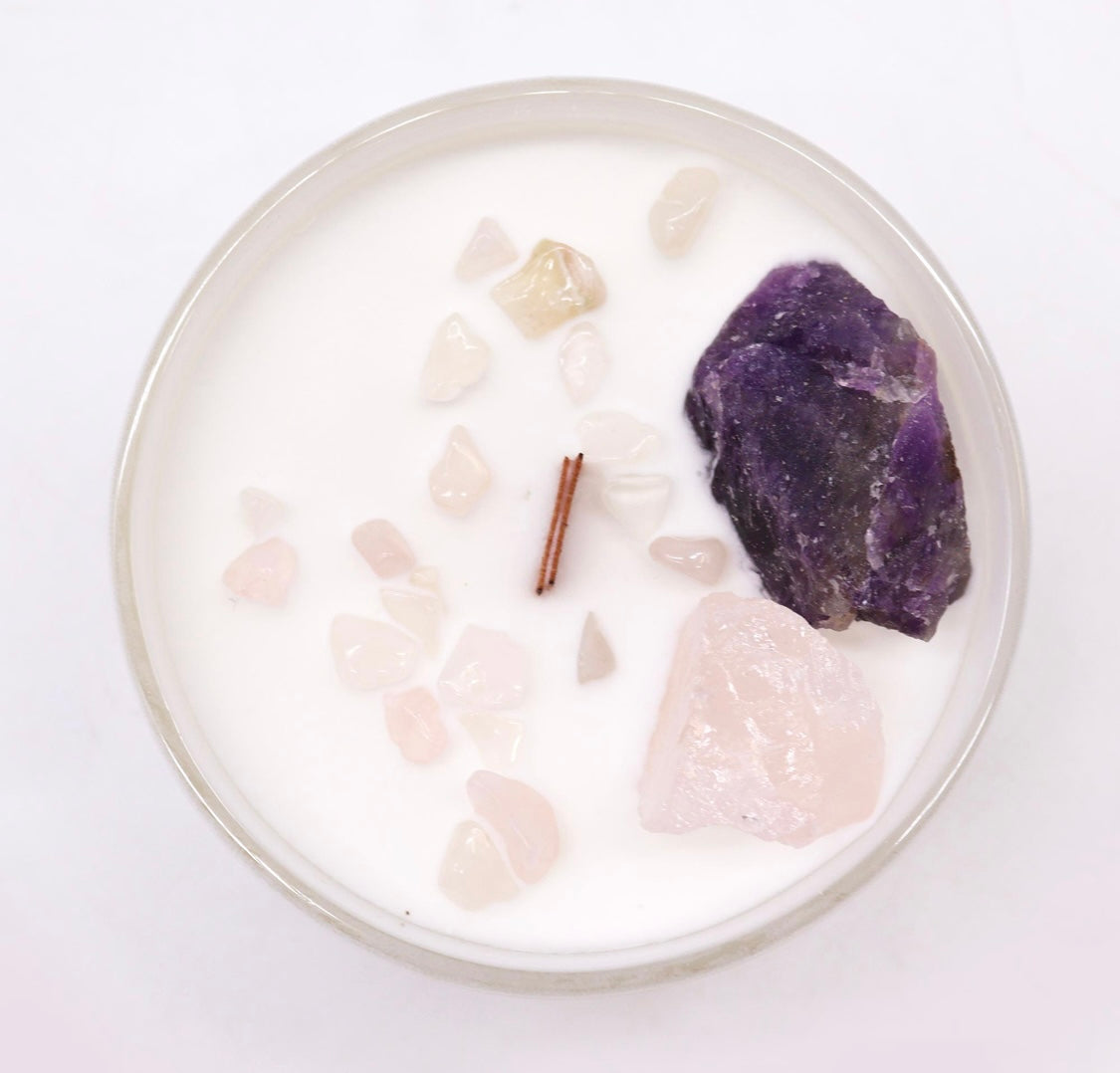 Bougie de Chakra en Verre - Chakra du Troisième Œil