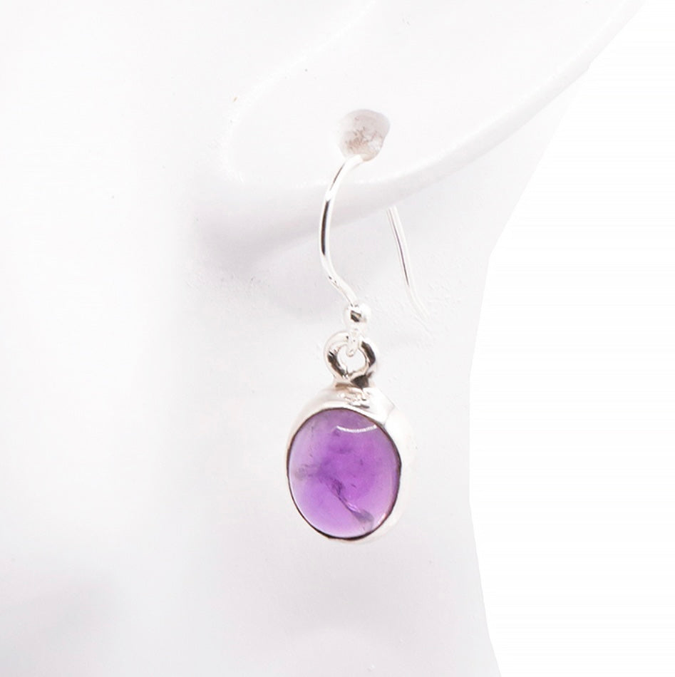 Boucles D’oreilles Argent 0,925 Améthyste Qualité AAA du Brésil