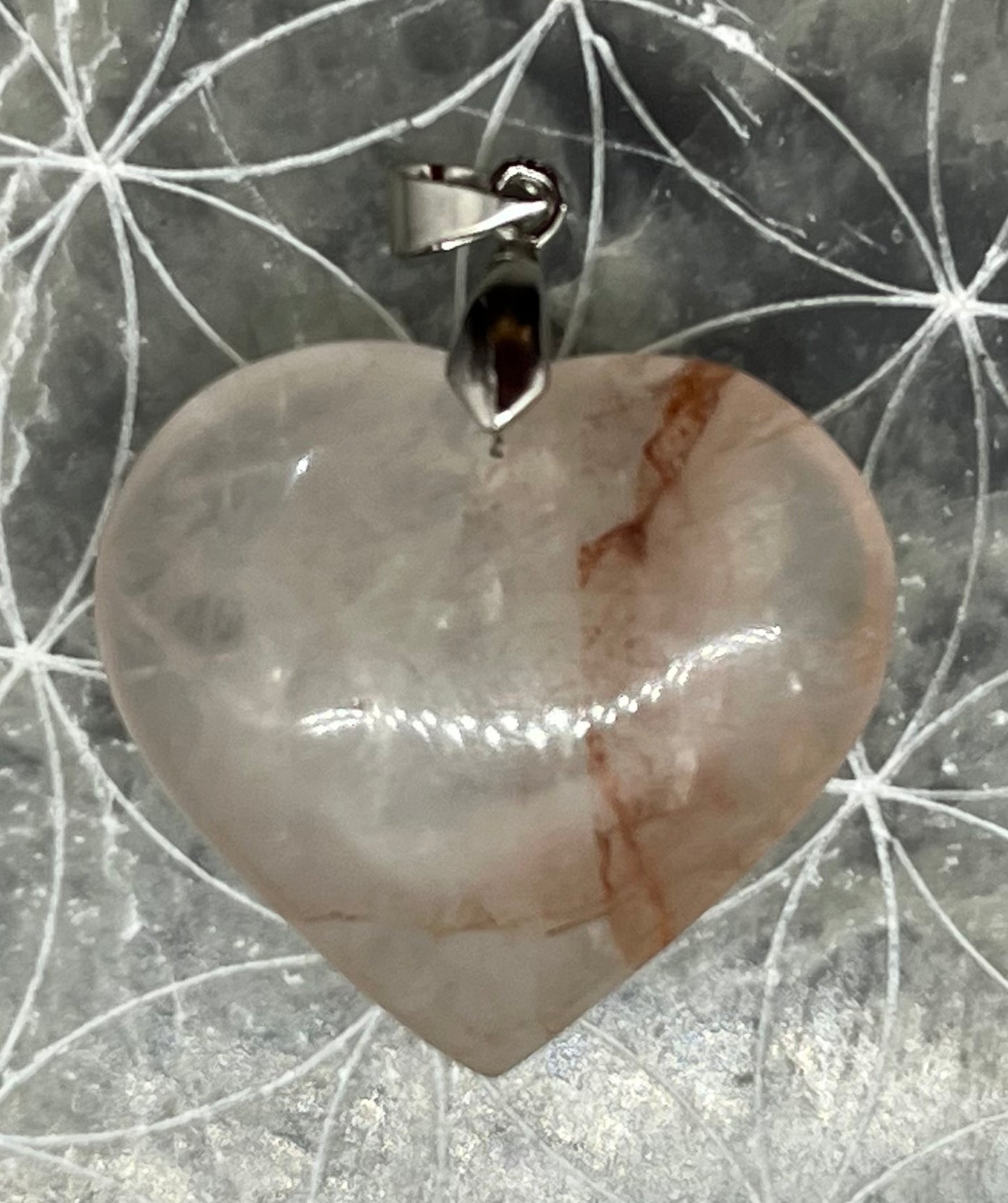 Pendentif cœur en Quartz Hématoïde