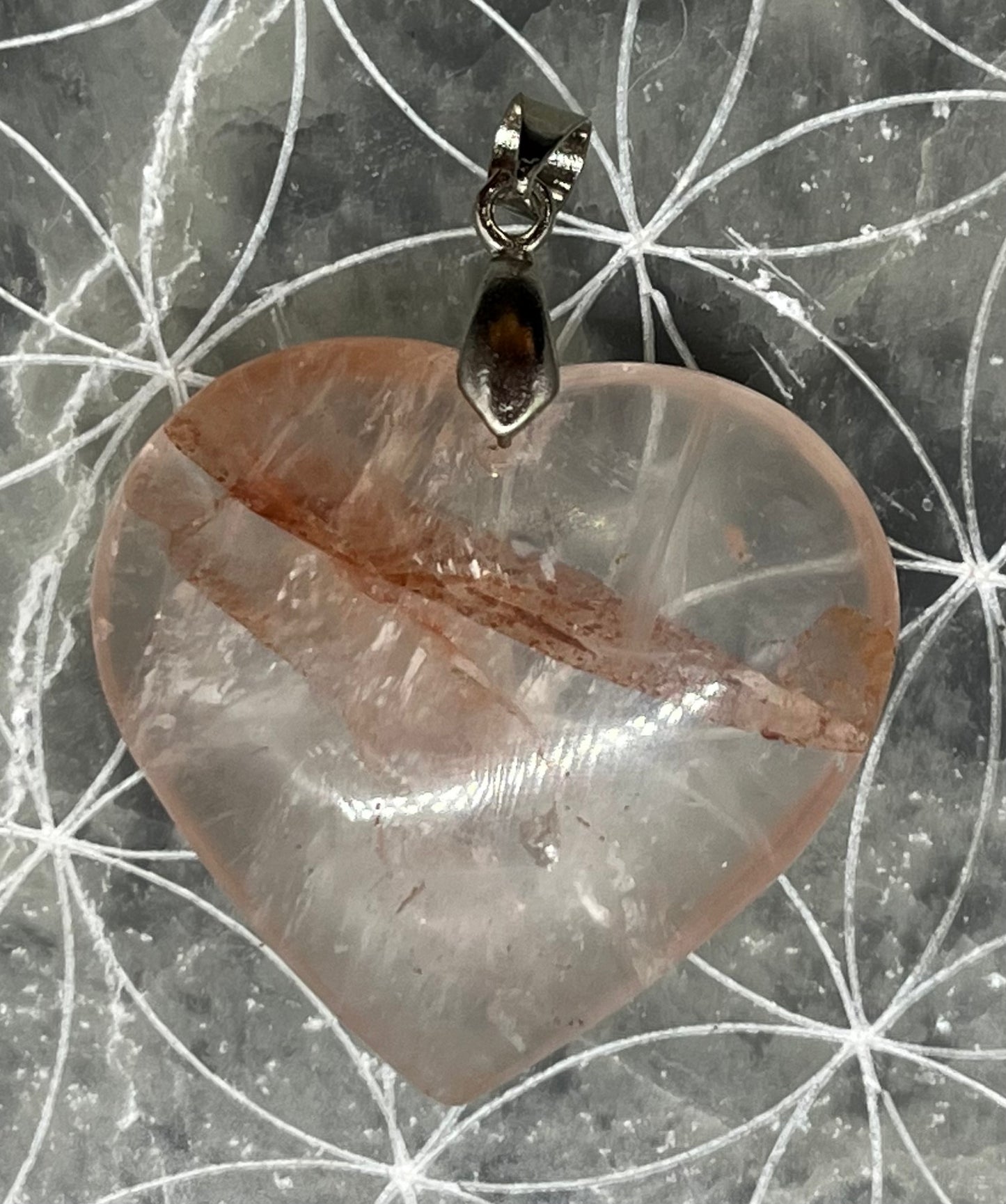 Pendentif cœur en Quartz Hématoïde