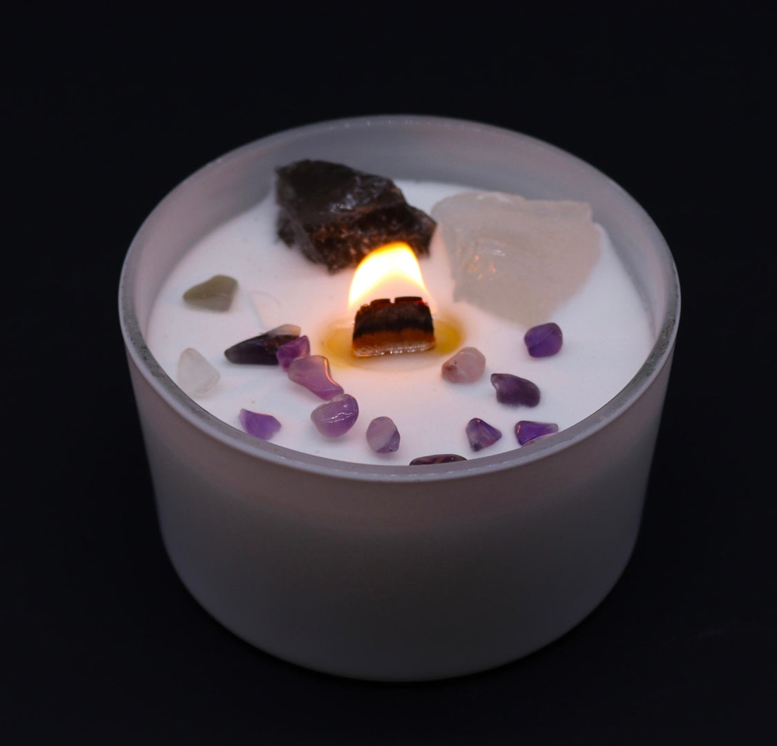 Bougie de Chakra en Verre - Chakra Coronal