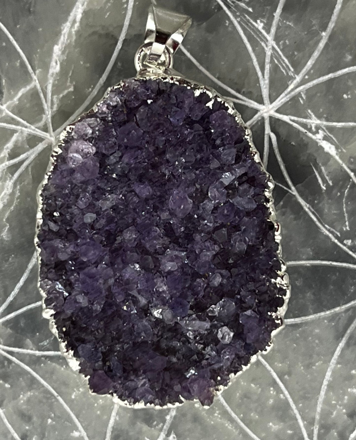 Pendentif Améthyste sertie