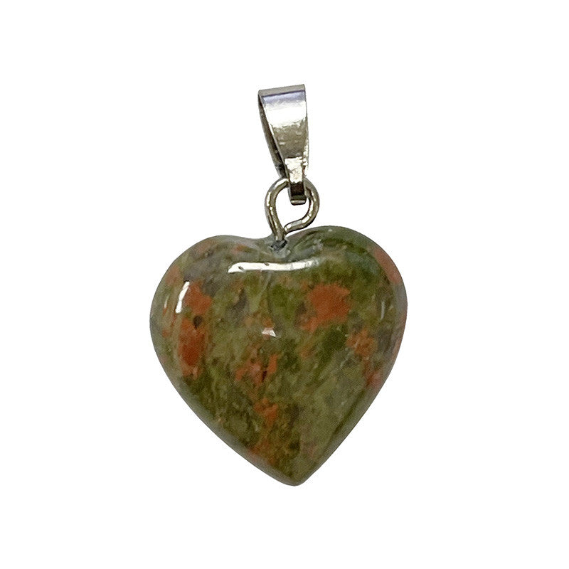 Pendentif Cœur Unakite 1,5 cm