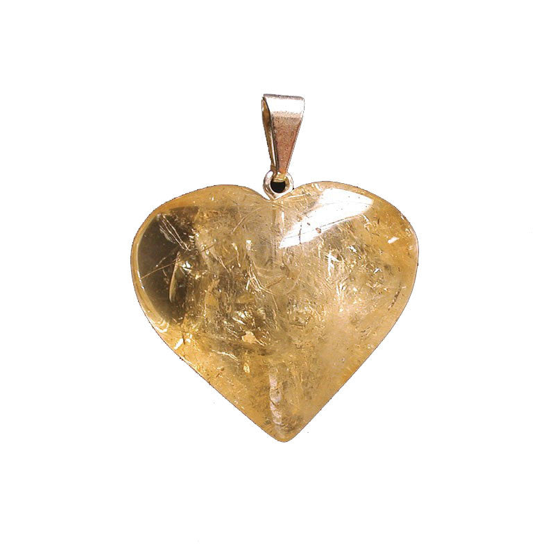 Pendentif Cœur Citrine 2/3 cm