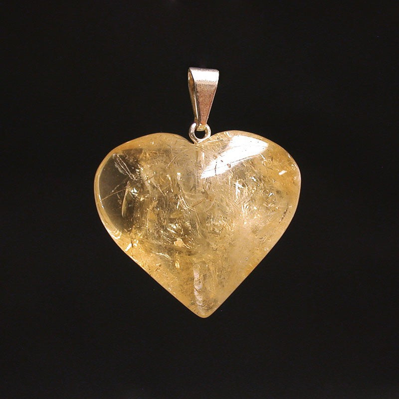 Pendentif Cœur Citrine 2/3 cm