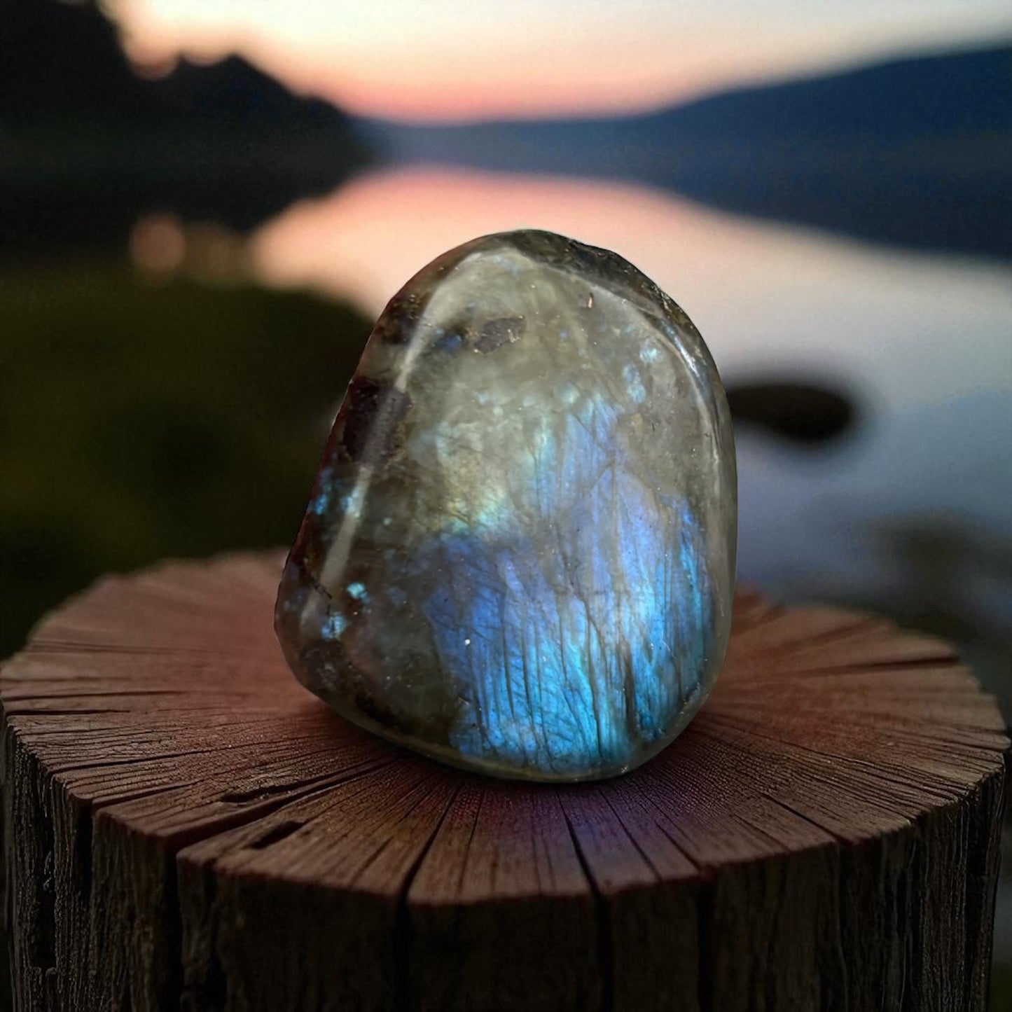 Galet Plat Labradorite de Madagascar qualité AA
