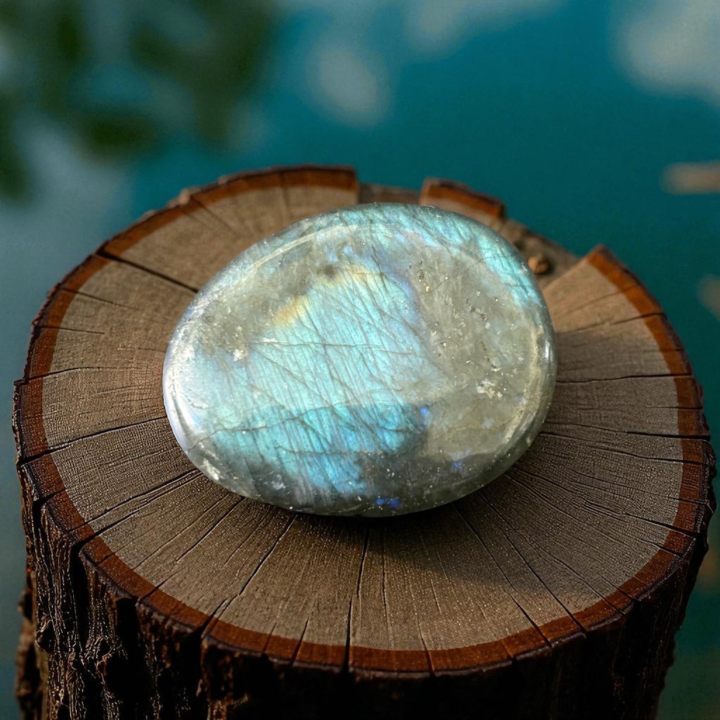 Galet Plat Labradorite de Madagascar qualité AA