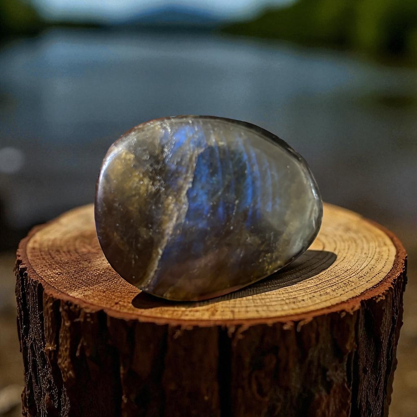 Galet Plat Labradorite de Madagascar qualité AA
