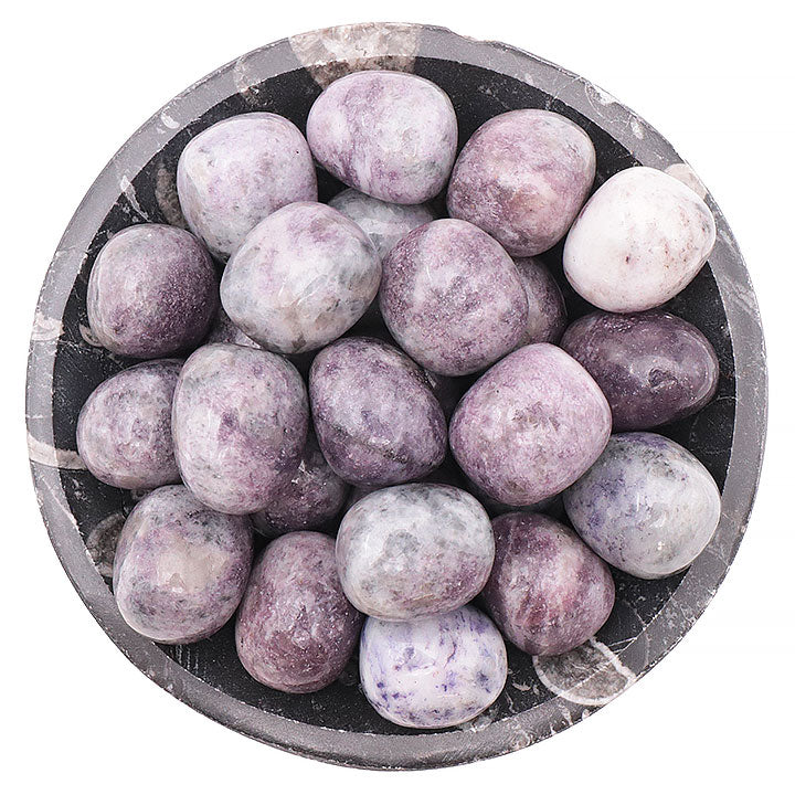 Pierre Roulée Lépidolite de Madagascar qualité A 30 À 40MM