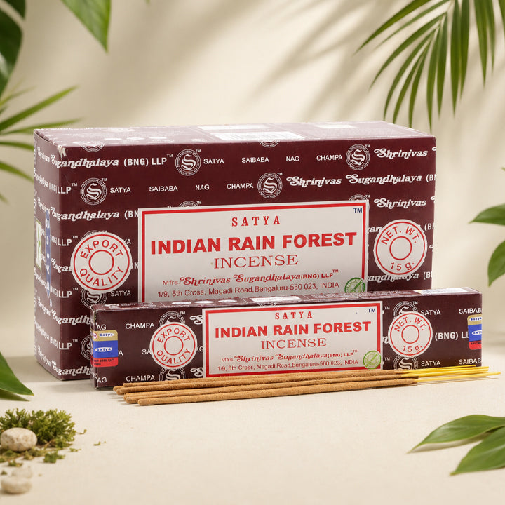 Encens Satya Indian Rain Forest ~ Boîte de 15 Grammes (13 Bâtonnets)