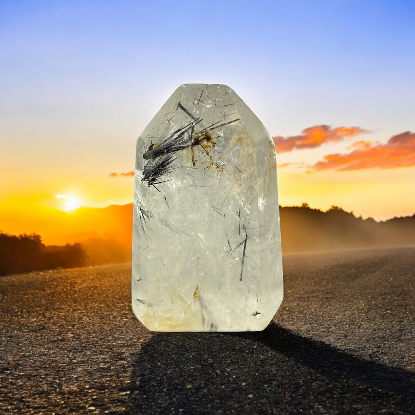 Pointe de Quartz Tourmaline
