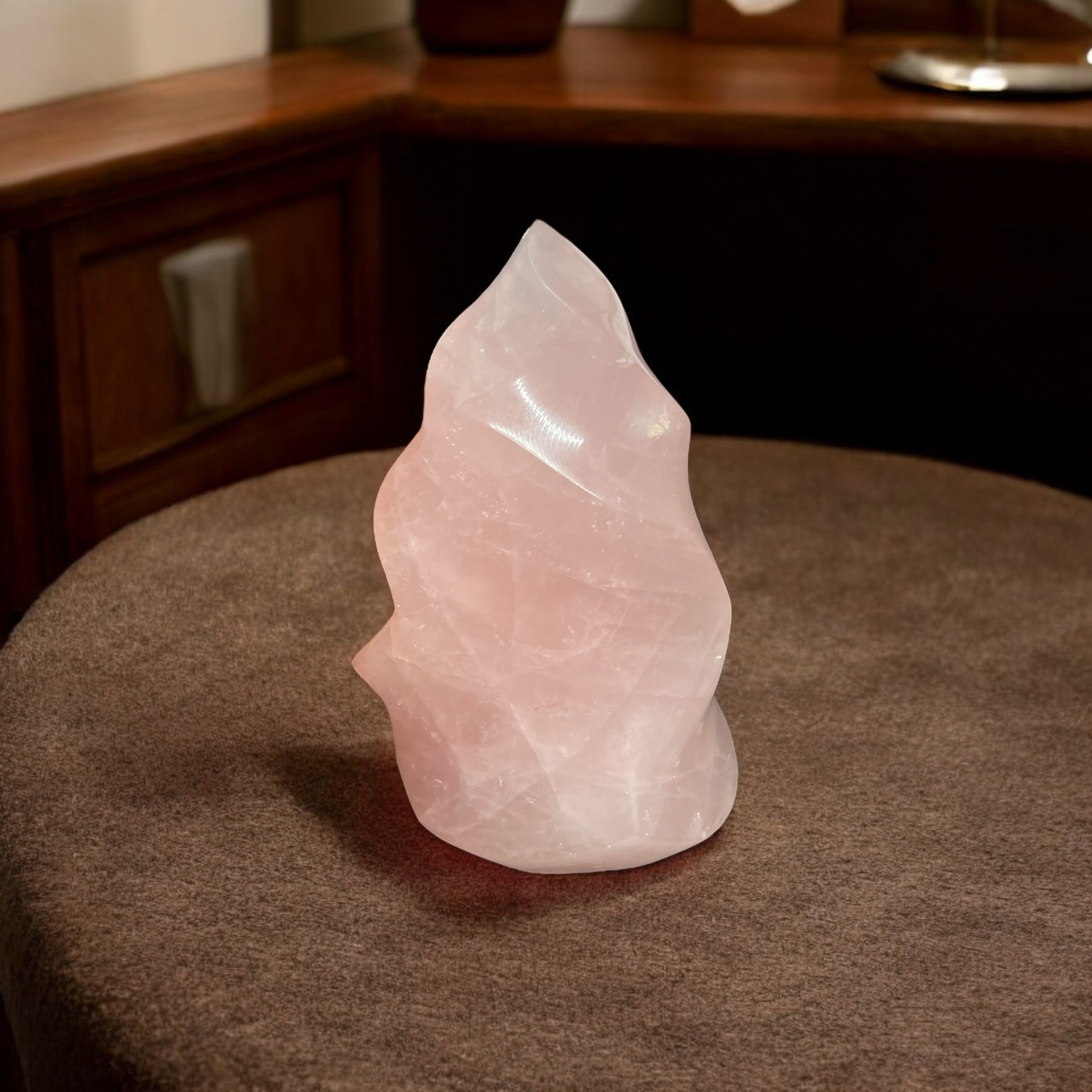 Flamme en Quartz Rose