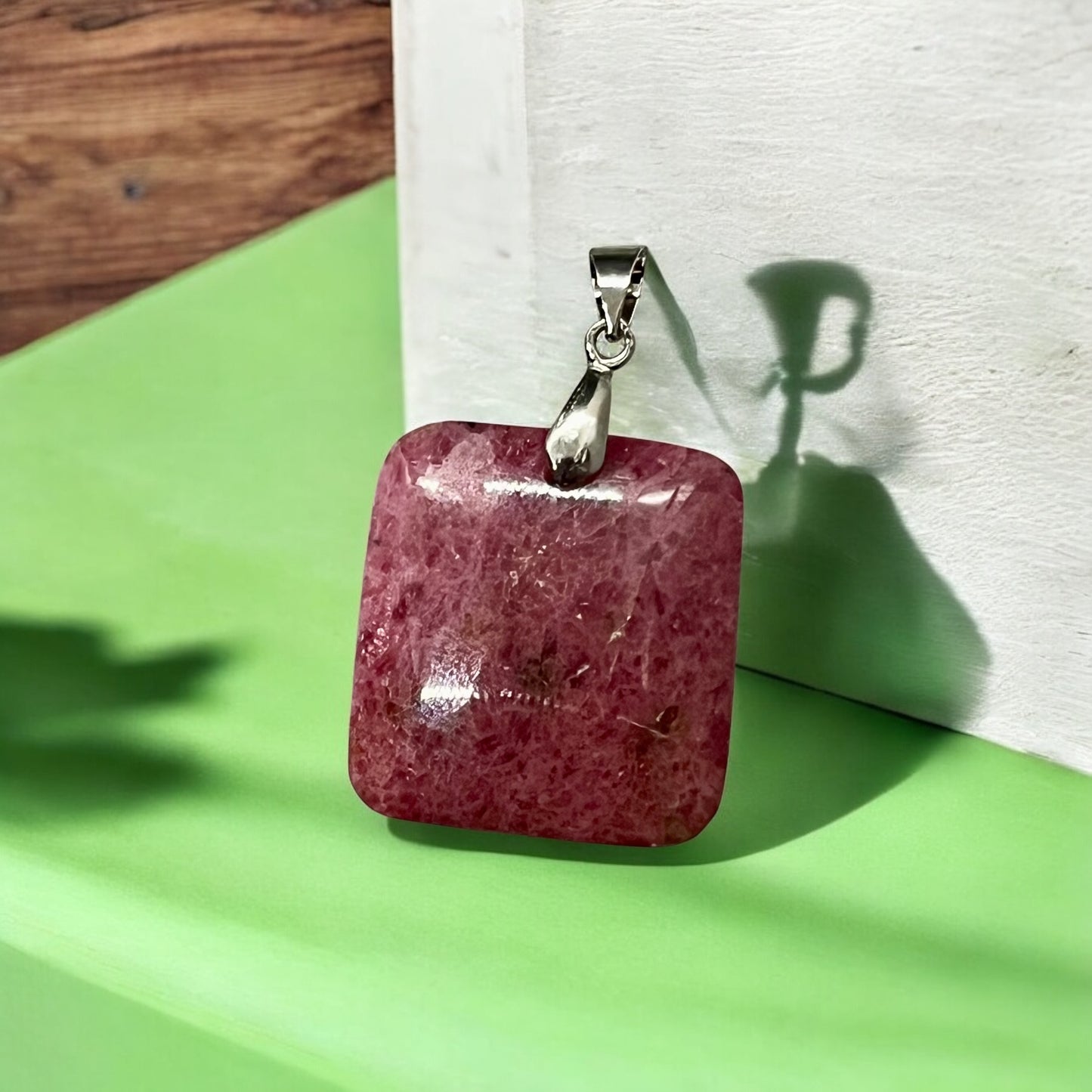 Pendentifs forme libre Rhodonite