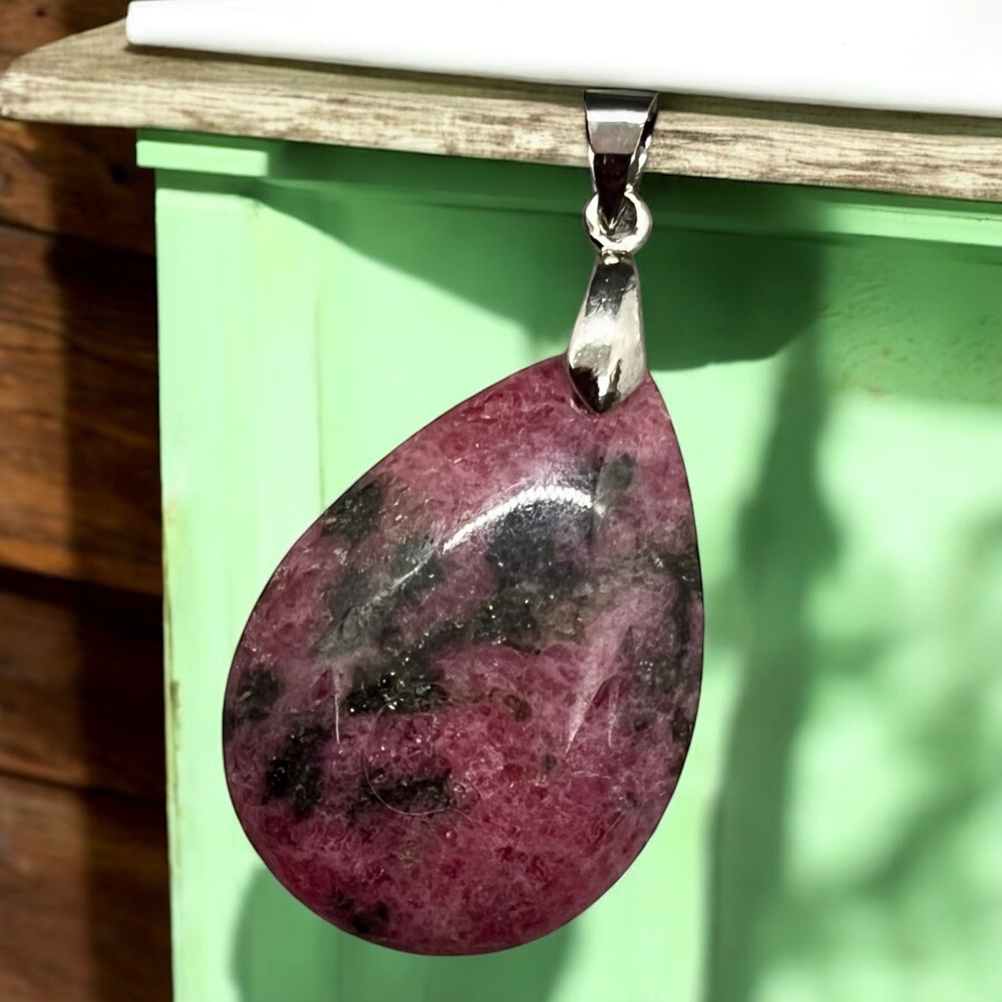 Pendentifs forme libre Rhodonite