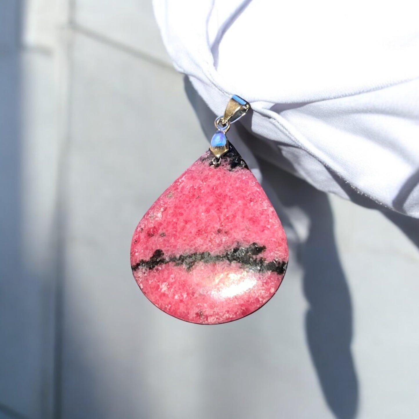 Pendentifs forme libre Rhodonite