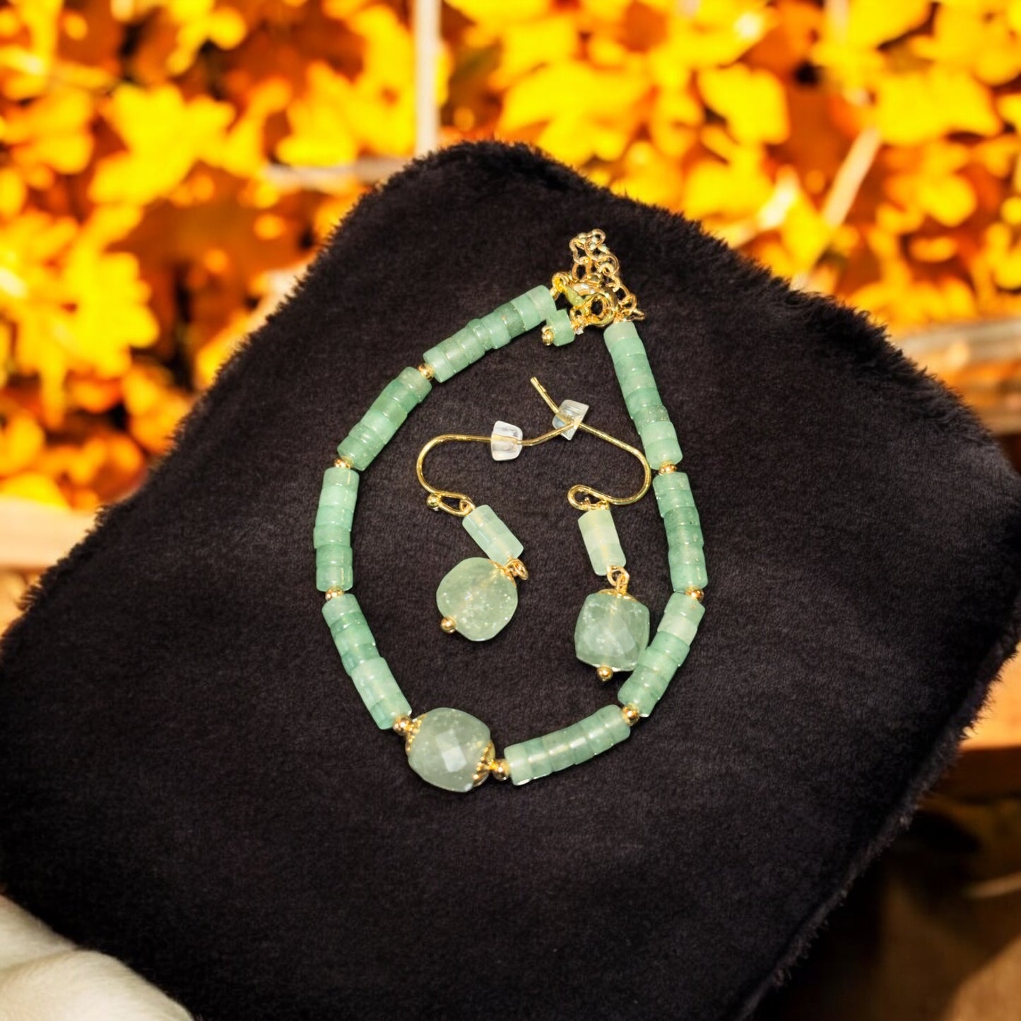 Parure en Aventurine verte