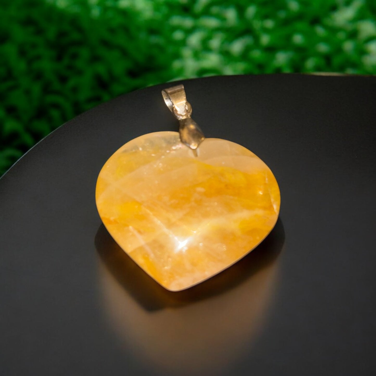 Pendentif cœur Citrine 3/4 cm