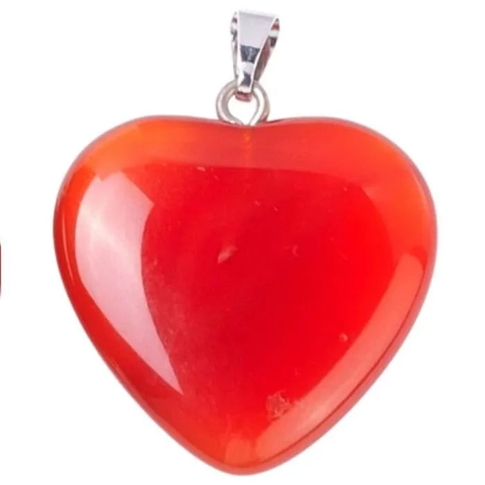 Pendentif Cœur Cornaline 10 mm