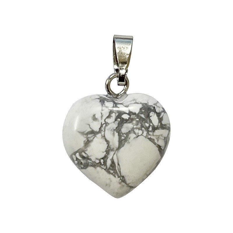 Pendentif Cœur Howlite 15 mm