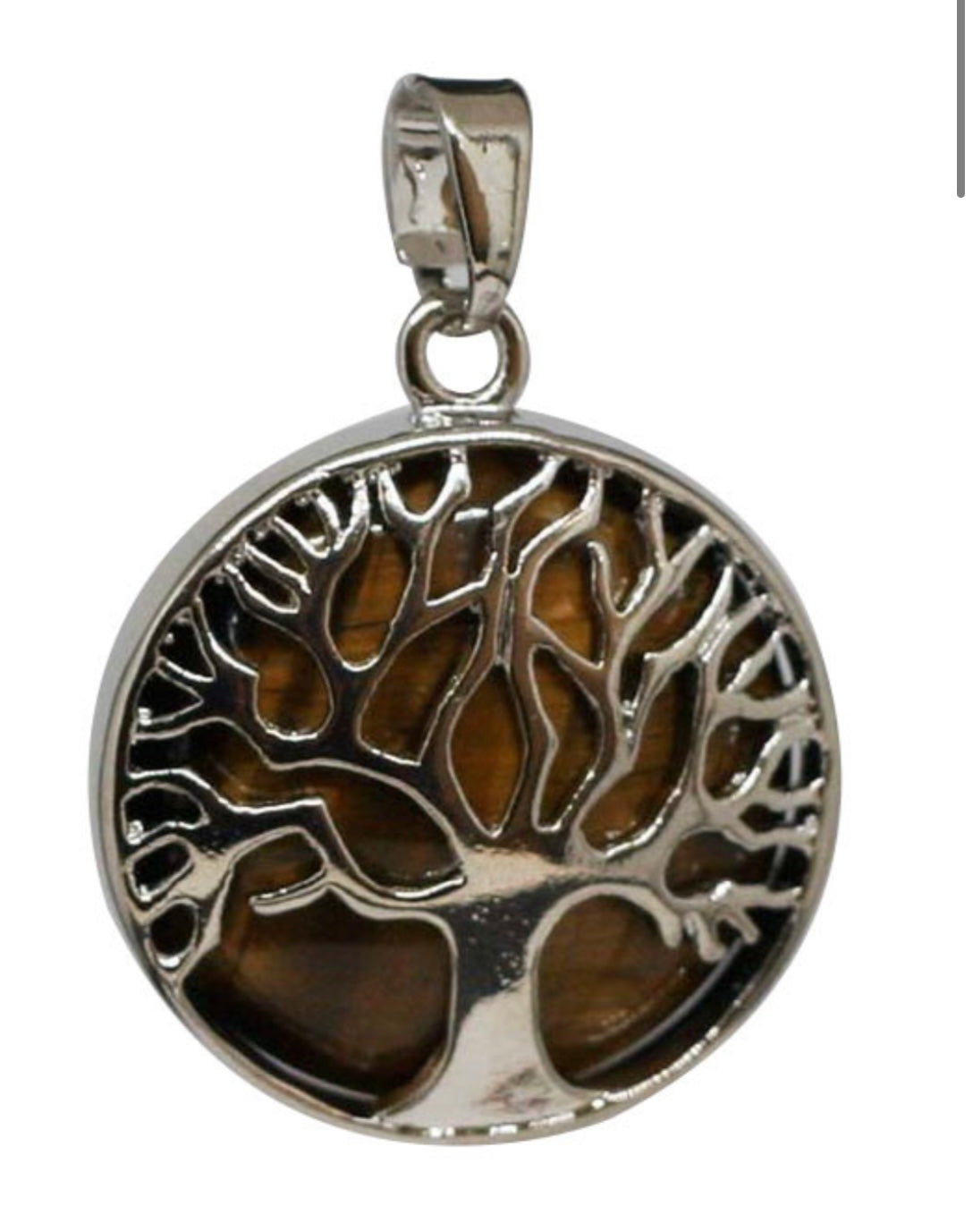 Pendentif arbre de vie + Disque en pierre