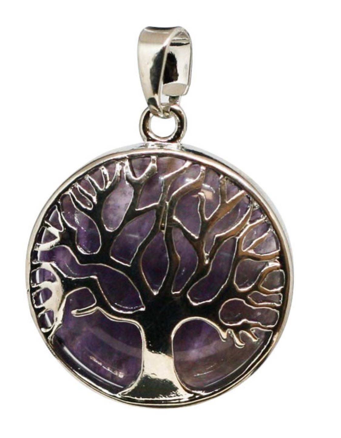 Pendentif arbre de vie + Disque en pierre