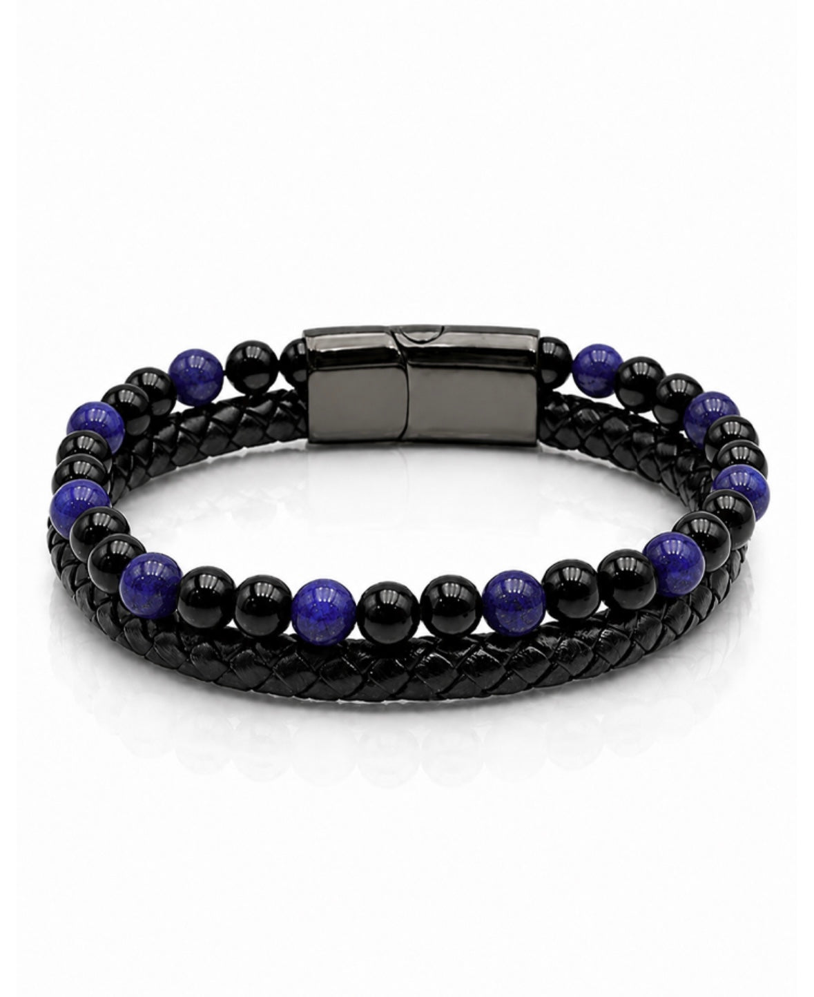 Bracelet Âme de Pierre Lapis Lazuli et Onyx qualité A