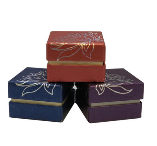 Boîtes « fleur de lotus » pour bagues et boucles d'oreilles