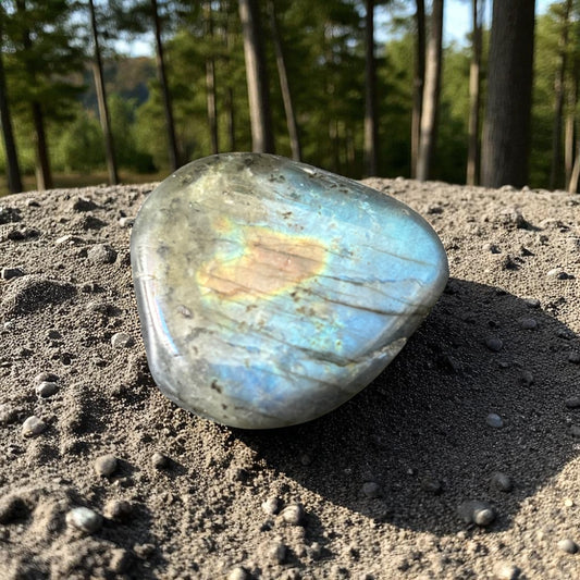 Galet Plat Labradorite de Madagascar qualité AA