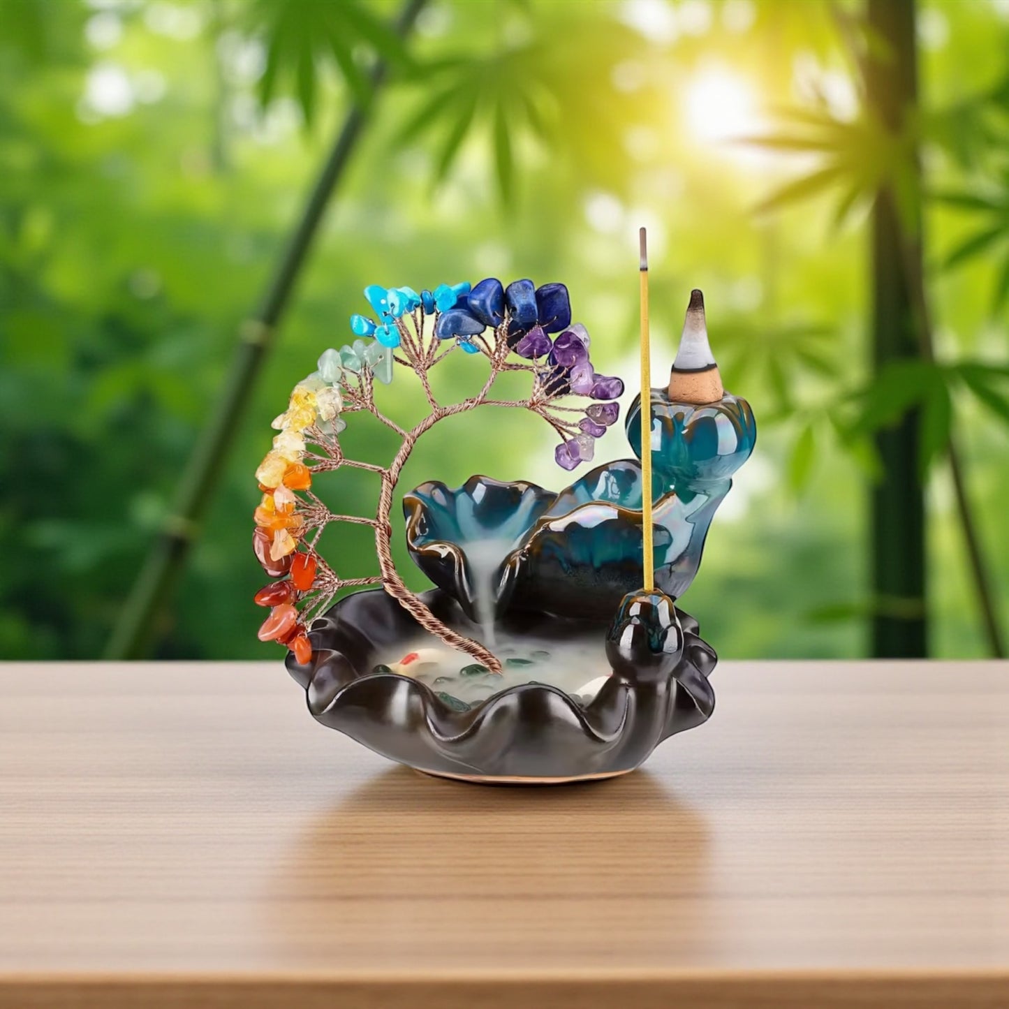 Fontaine à encens : arbre des 7 chakras