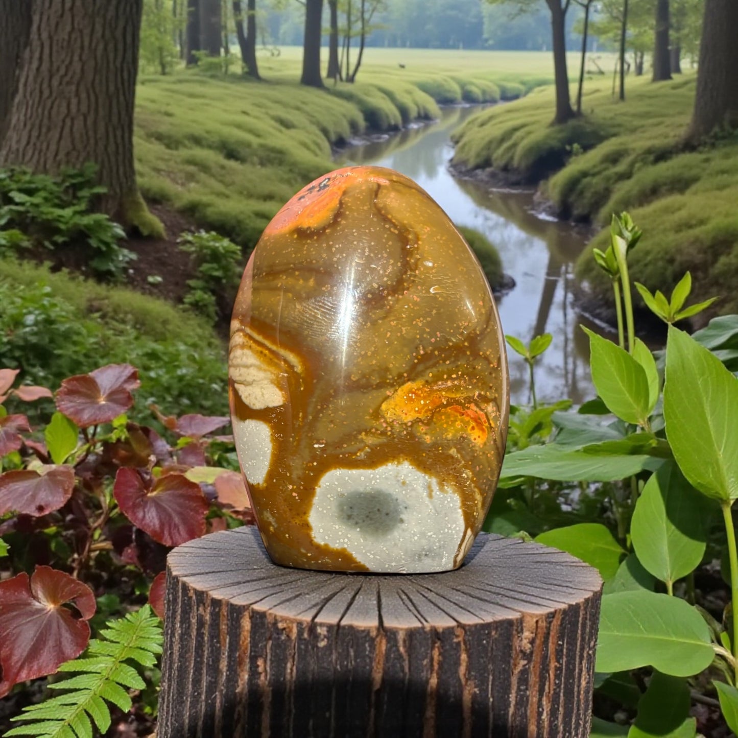 Forme libre Jaspe Polychrome de Madagascar