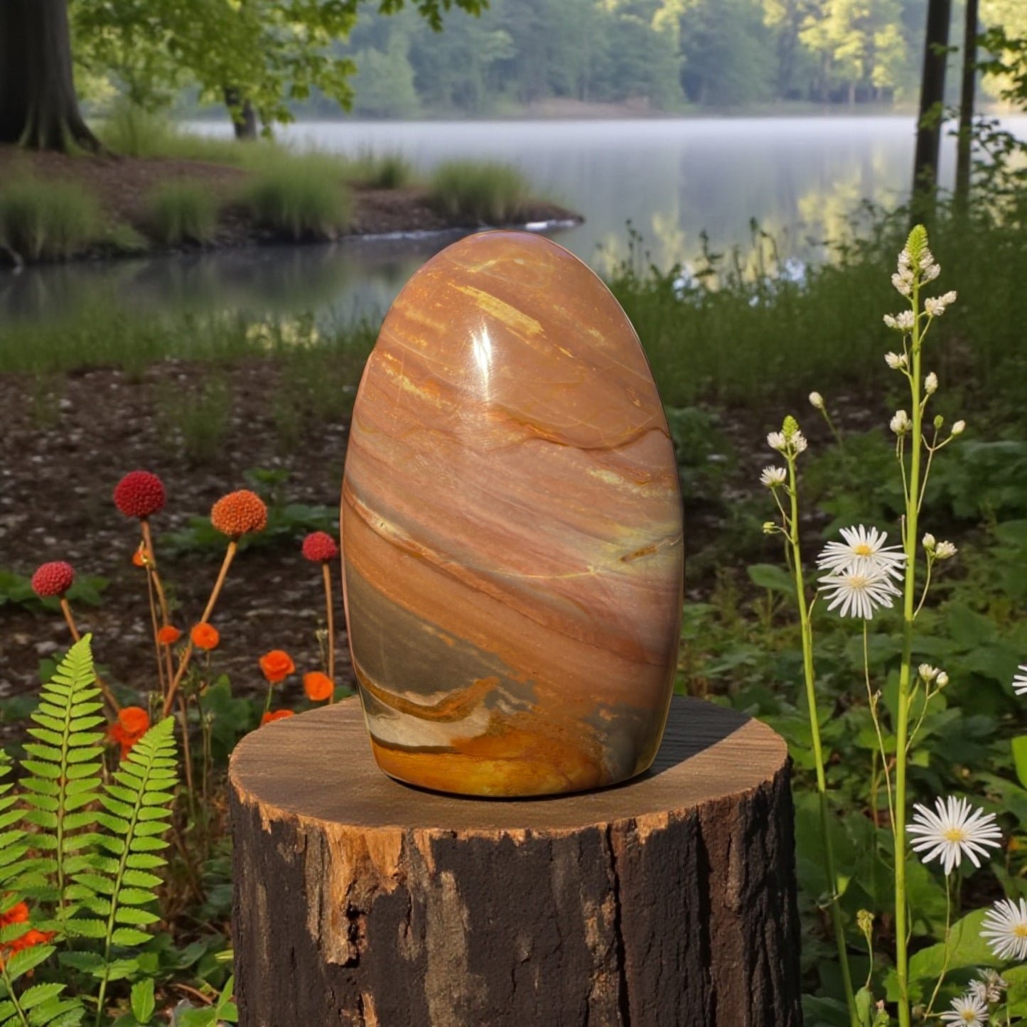 Forme libre Jaspe Polychrome de Madagascar