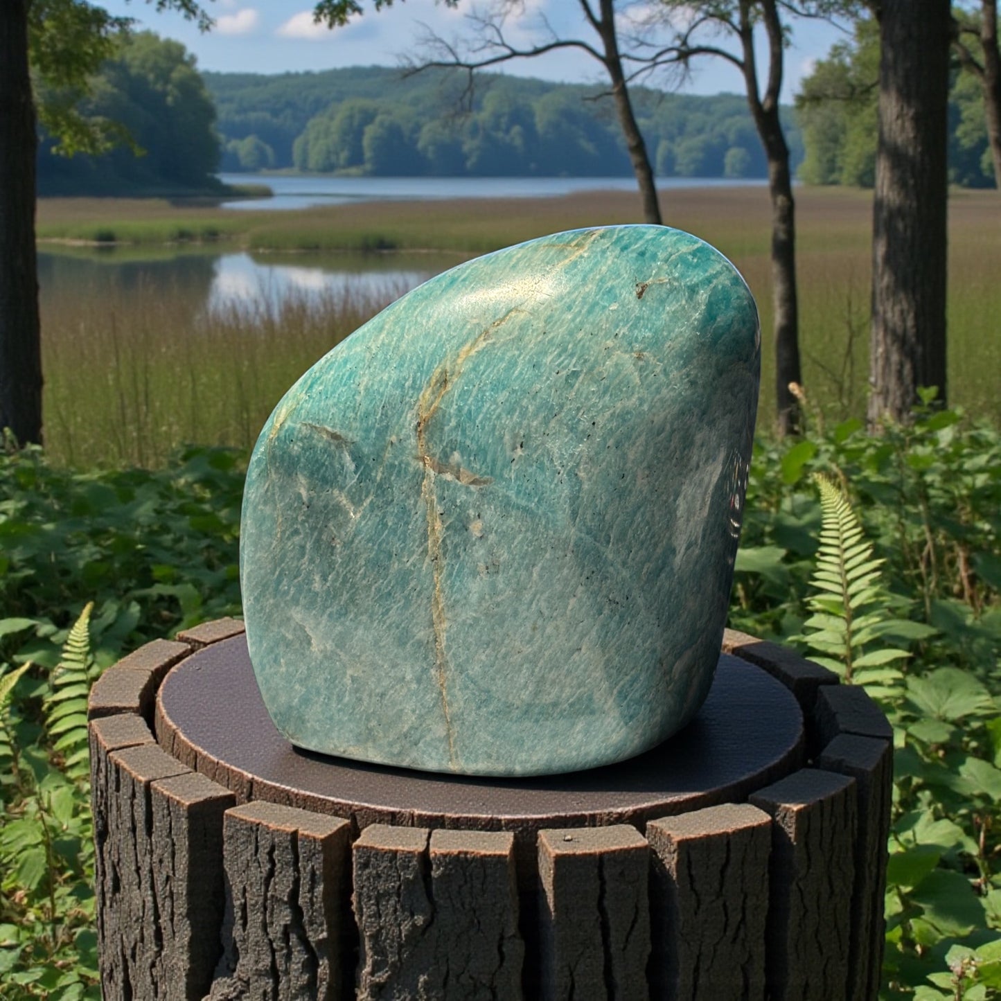 Forme libre Amazonite de Madagascar qualité AA