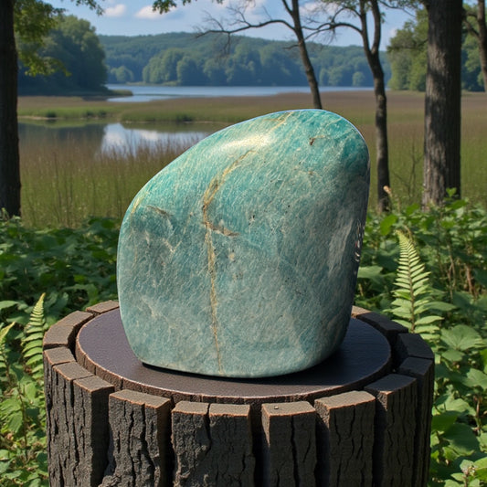 Forme libre Amazonite de Madagascar qualité AA