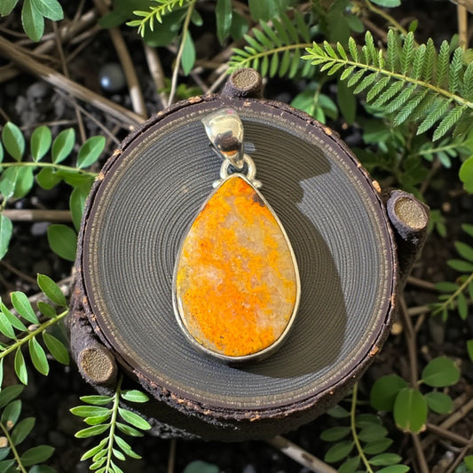 Pendentif argent 0,925 Jaspe Bumblebee d’Indonésie qualité AAA