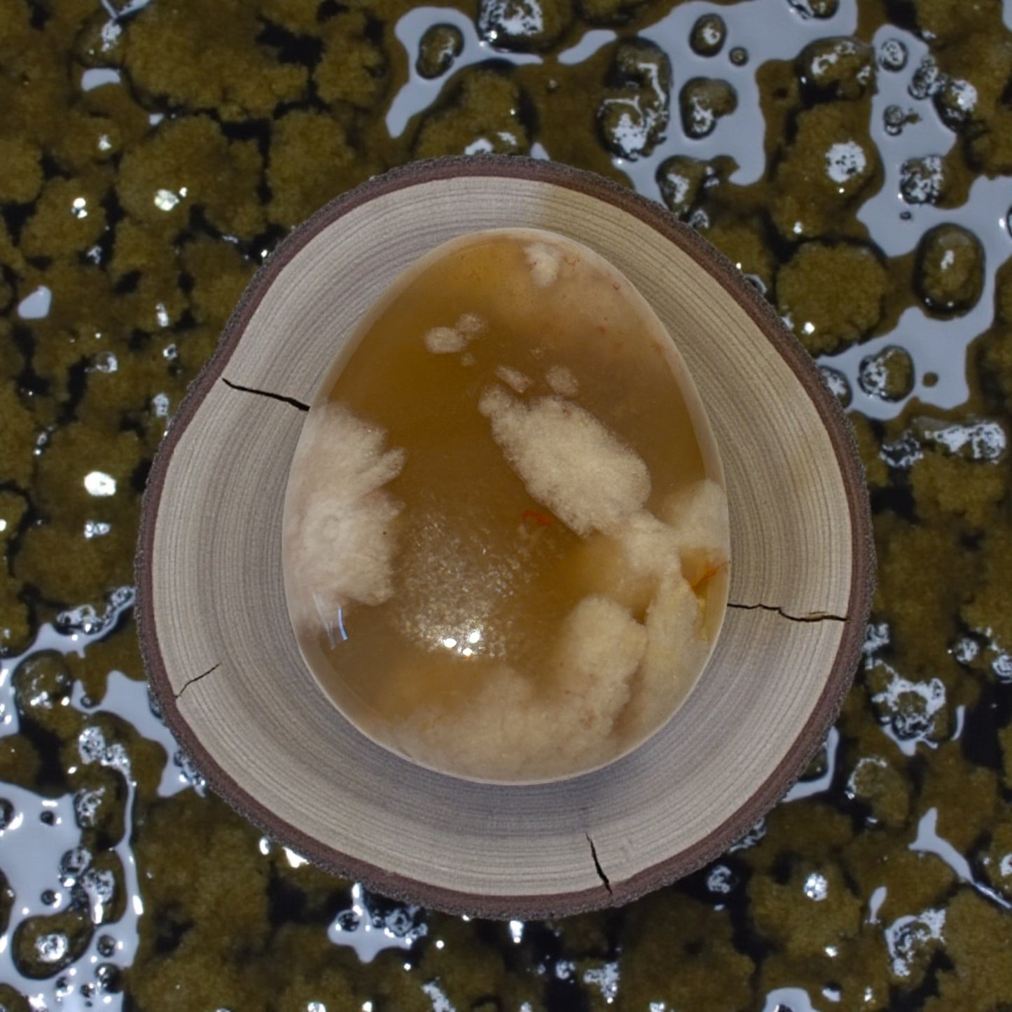 Pendentif pierre percée Agate Fleur de Cerisier de Madagascar qualité AA