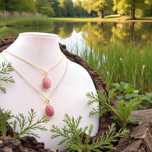 Pendentif Serti Ovale Rhodonite du Brésil qualité A