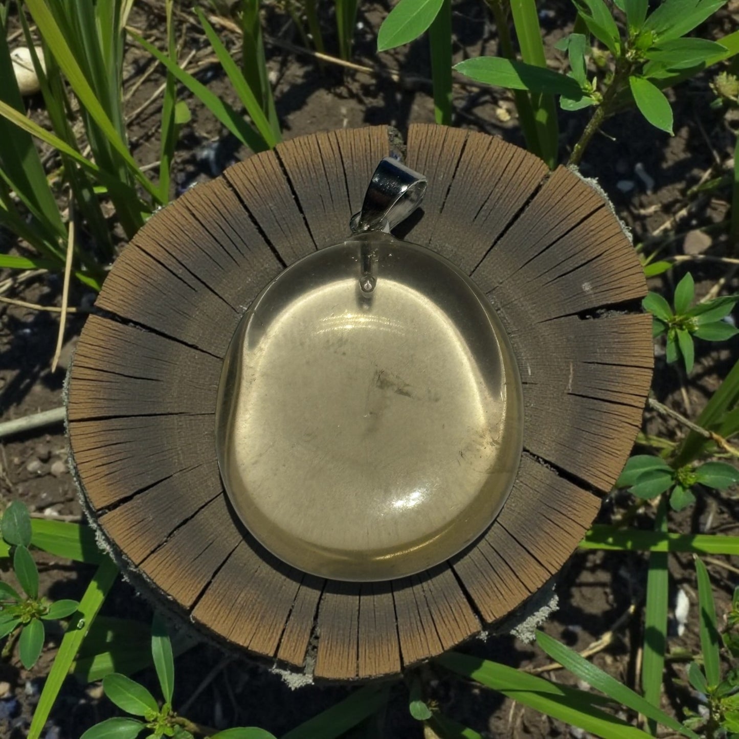 Pendentif Pierre Roulée Citrine de Madagascar qualité AA 20/30 mm