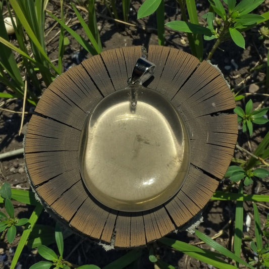 Pendentif Pierre Roulée Citrine de Madagascar qualité AA 20/30 mm