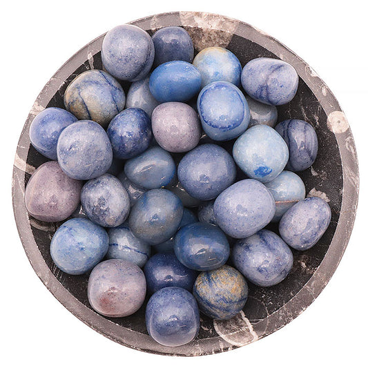 Pierre roulée Aventurine Bleue du Brésil qualité AA 20 À 30 MM