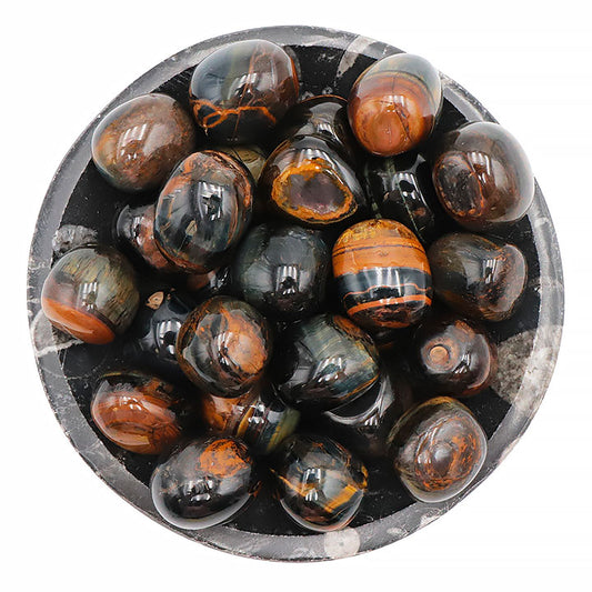 Pierre roulée Œil de Faucon d’Afrique du Sud qualité AA 30 À 40 MM