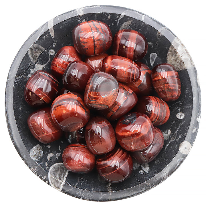 Pierre roulée Œil de Taureau d’Afrique du Sud qualité AA+ 30 À 40 MM