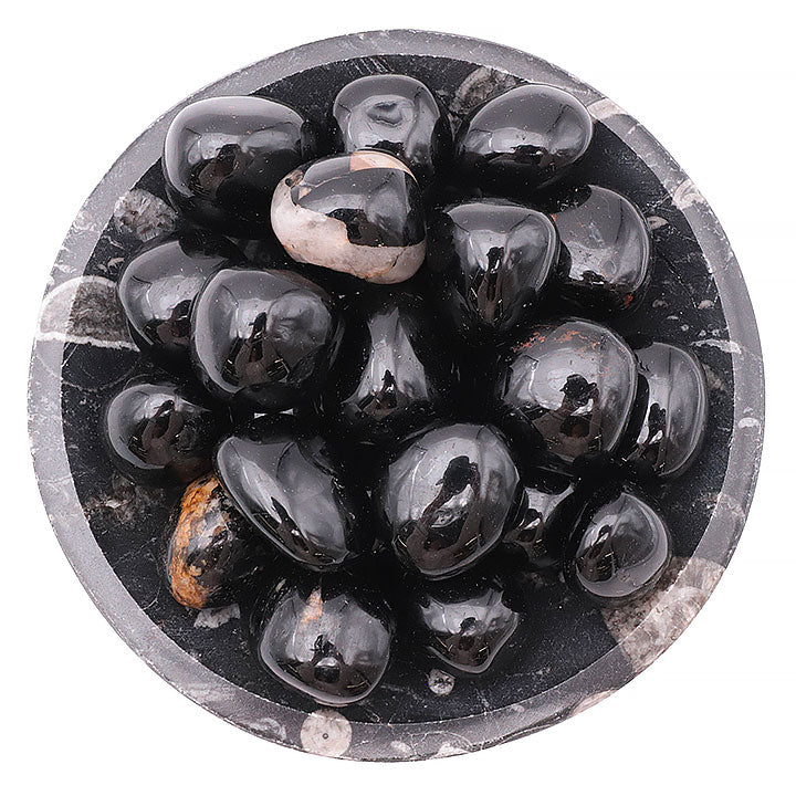 Pierre roulée Tourmaline Noire du Brésil qualité AA 30 À 40 MM