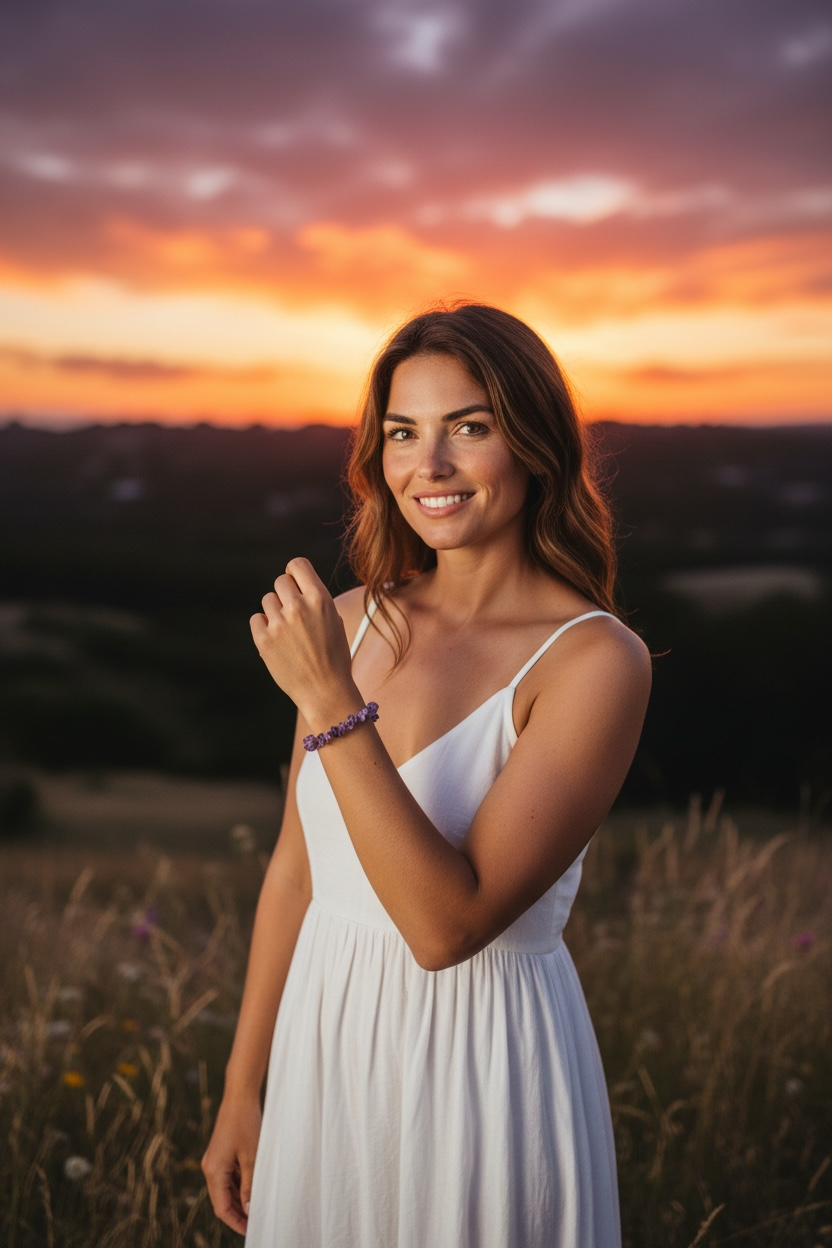 Bracelet Baroque Améthyste du Brésil qualité A