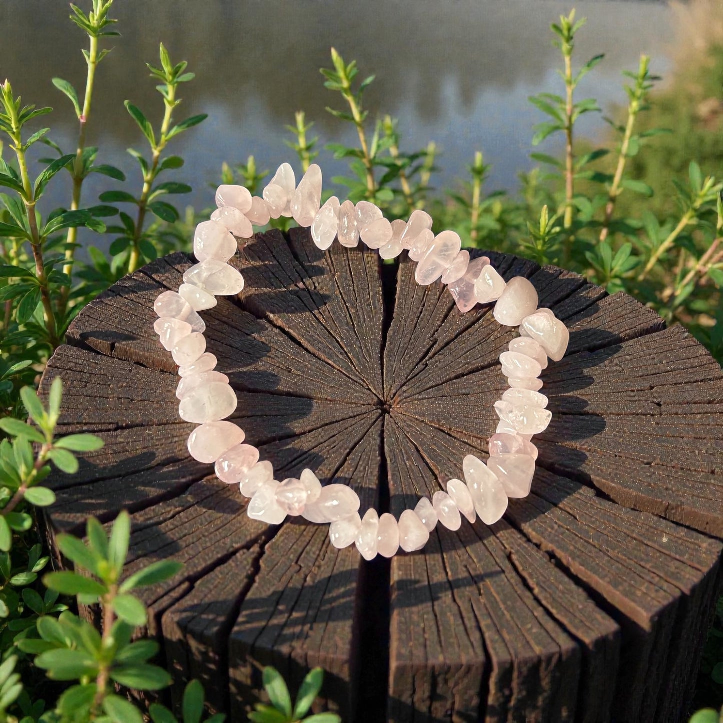 Bracelet Baroque Quartz Rose de Madagascar qualité A