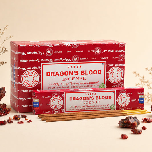 Encens Satya Sang des Dragons ~ Boîte de 15 Grammes (13 Bâtonnets)