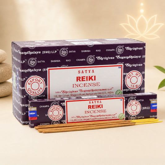 Encens Satya Reiki ~ Boîte de 15 Grammes (13 Bâtonnets)