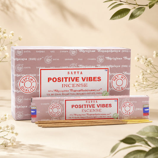 Encens Satya Positive Vibes ~ Boîte de 15 Grammes (13 Bâtonnets)