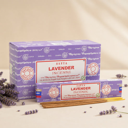 Encens Satya Lavande Naturelle ~ Boîte de 15 Grammes (13 Bâtonnets)