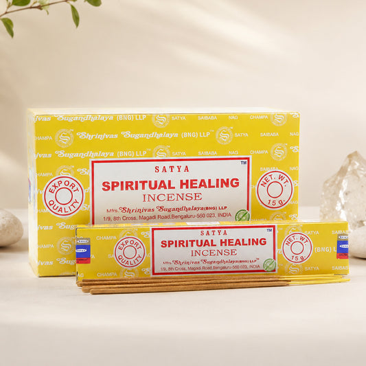 Encens Satya Spiritual Healing (Guérison Spirituelle) ~ Boîte de 15 Grammes (13 Bâtonnets)