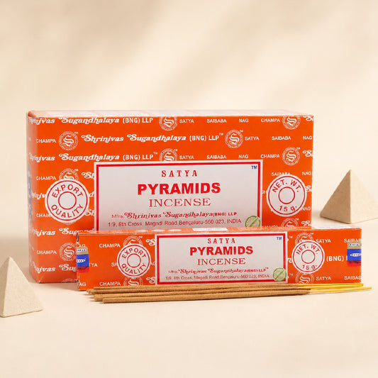 Encens Satya Pyramids~ Boîte de 15 Grammes (13 Bâtonnets)